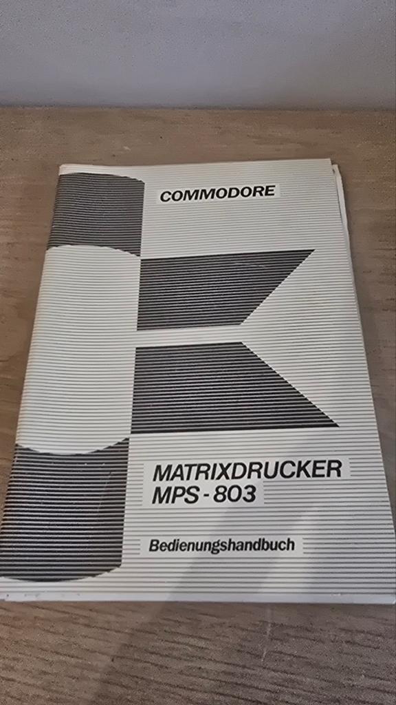 Commodore Matrixdrukker MPS-803 Bedieningshandleiding, Computers en Software, Vintage Computers, Ophalen of Verzenden