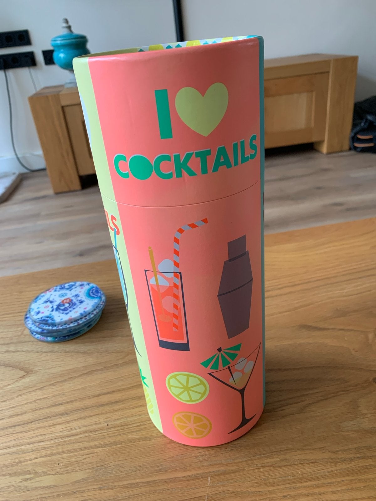 Cocktail shaker set met receptenboekje, Overige typen, Nieuw, Ophalen of Verzenden, Metaal