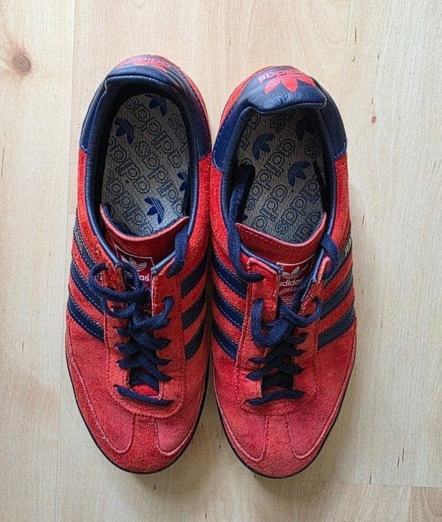 Adidas Originals Jeans - Rood/Blauw Retro Sneakers maat 42, Kleding | Heren, Schoenen, Overige kleuren, Verzenden, Adidas Originals