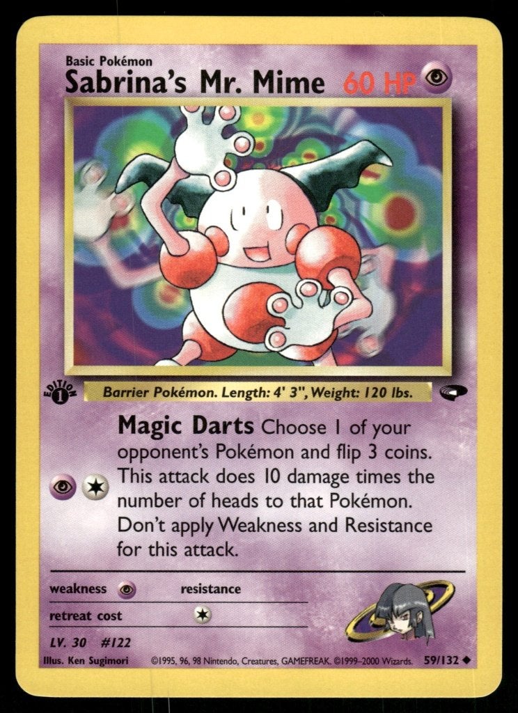 Sabrina's Mr. Mime 59/132 - Gym Challenge (1st edition), Verzenden, Gebruikt
