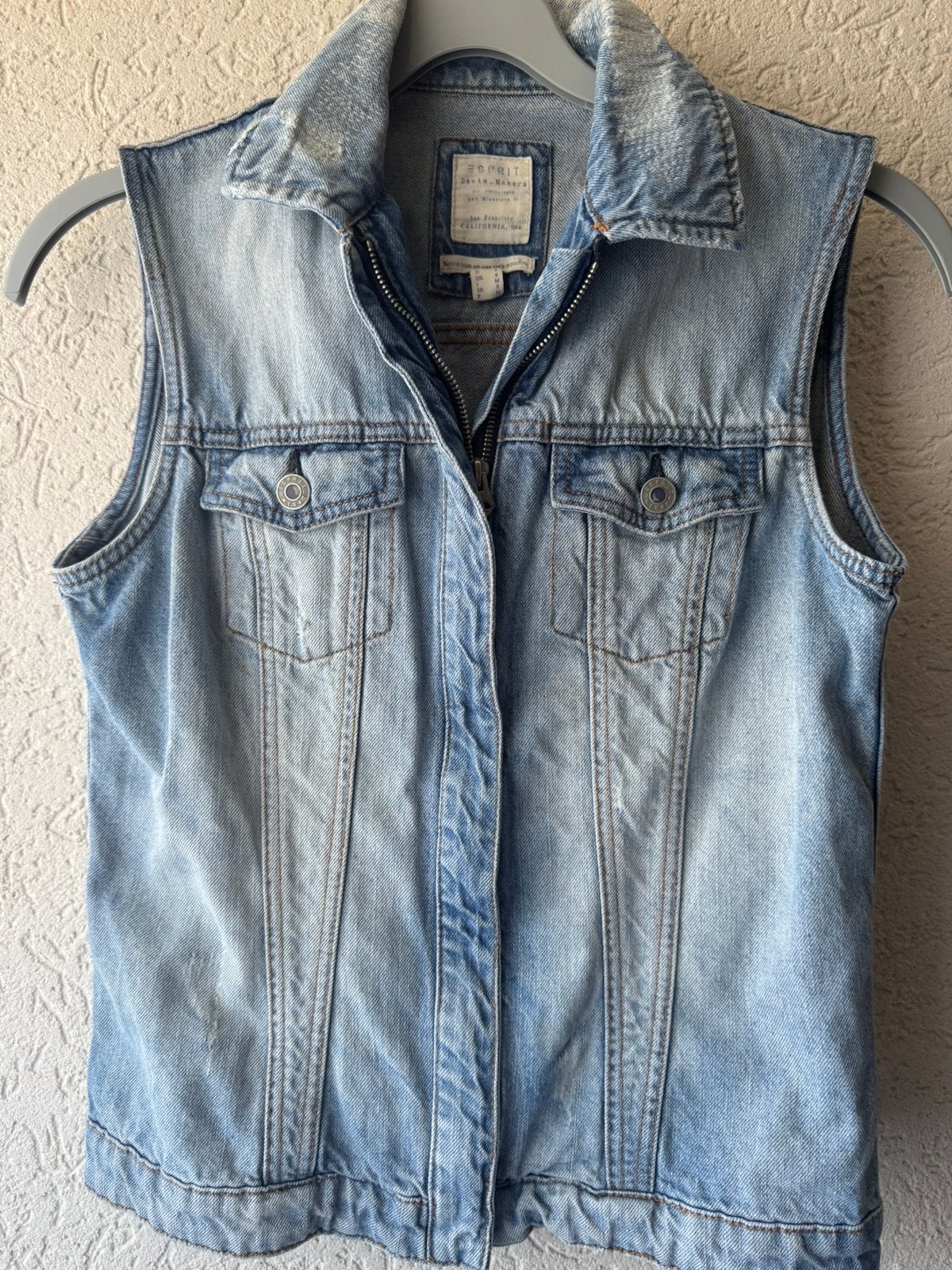 Spijkergilet S, Ophalen of Verzenden, Zo goed als nieuw, Maat 38/40 (M), Blauw