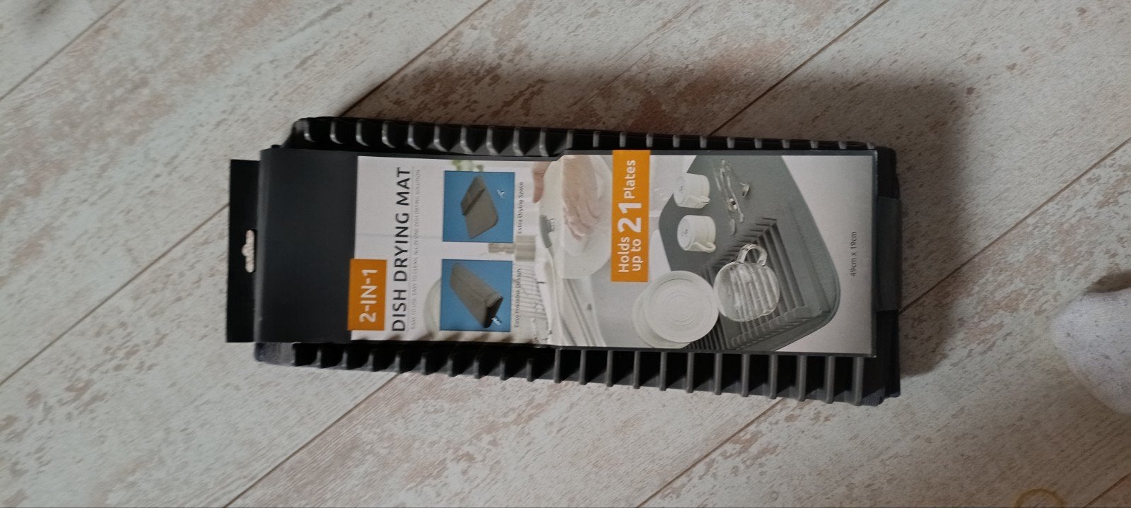 2-in-1 Afdruipmat / Bordenrek - Ruimte voor 21 Borden, Bordenrek, Kunststof, Nieuw, Ophalen of Verzenden