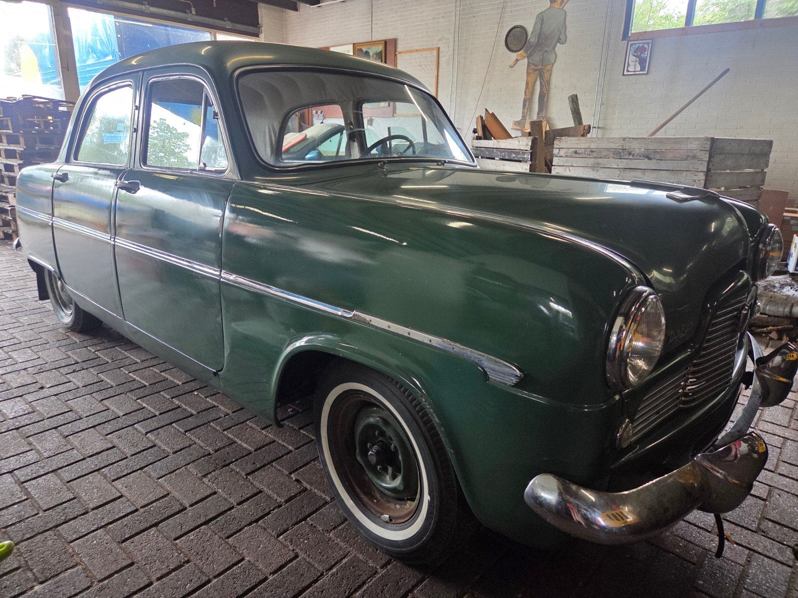 Ford Zephyr Six 1954., Auto's, Oldtimers, Particulier, Ford, Benzine, Sedan, Handgeschakeld, Groen, Beige, Kunstmatig leder, Ophalen