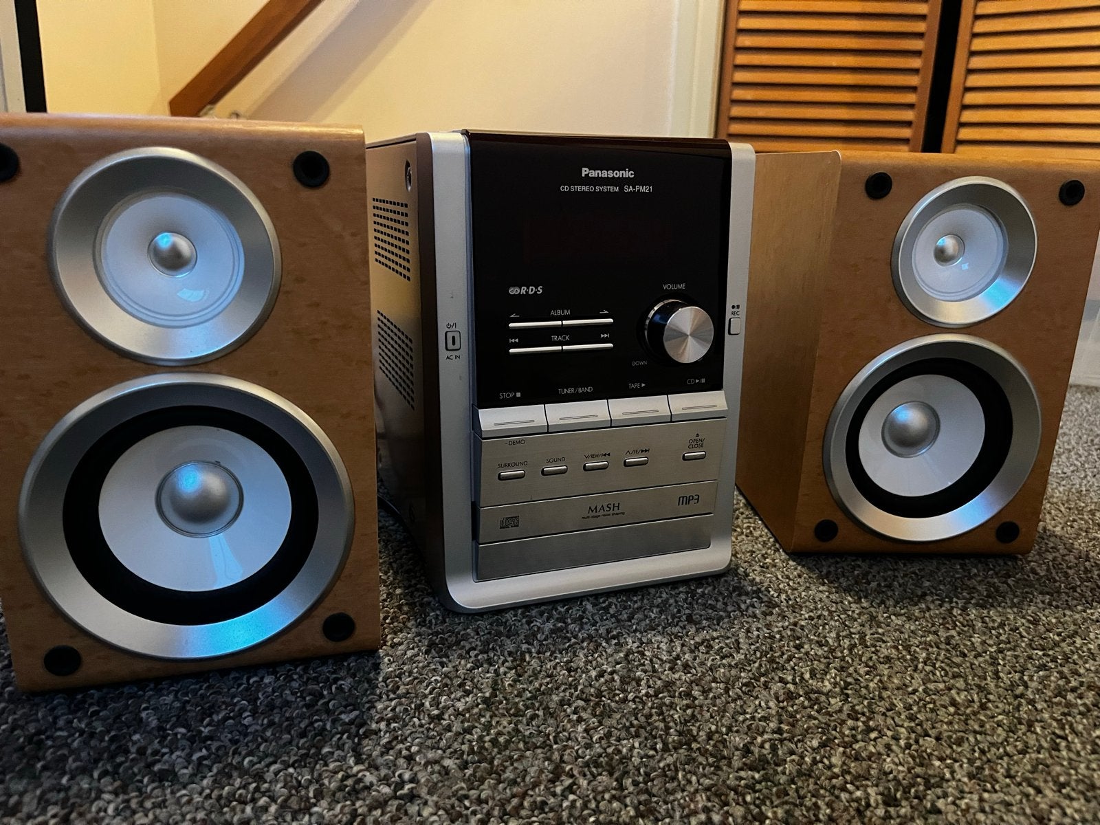 Panasonic SA-PM21 CD Stereo Systeem met Speakers, Audio, Tv en Foto, Stereo-sets, Ophalen of Verzenden, Gebruikt, Cd-speler, Microset