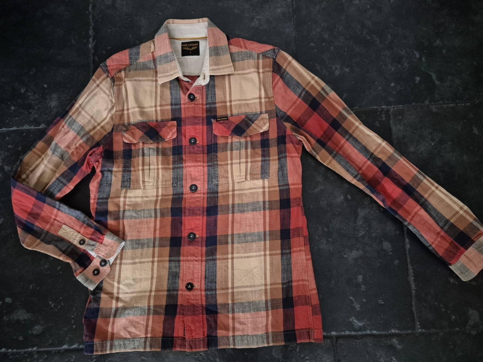 Pme Legend Pall Mall blouse overblouse Geblokt maat M, Kleding | Heren, ., Halswijdte 39/40 (M), Zo goed als nieuw, PME Legend