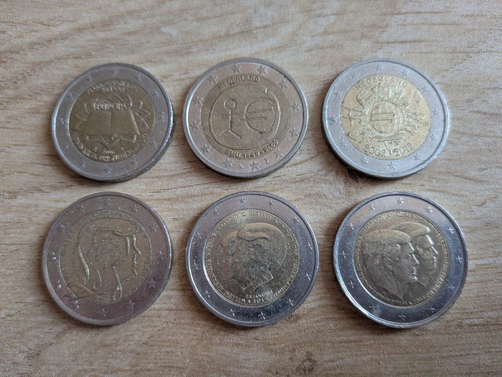 6× 2 euro munten van Nederland ( setje ), Postzegels en Munten, Munten | Nederland, Ophalen, Koningin Beatrix, Euro's, Setje