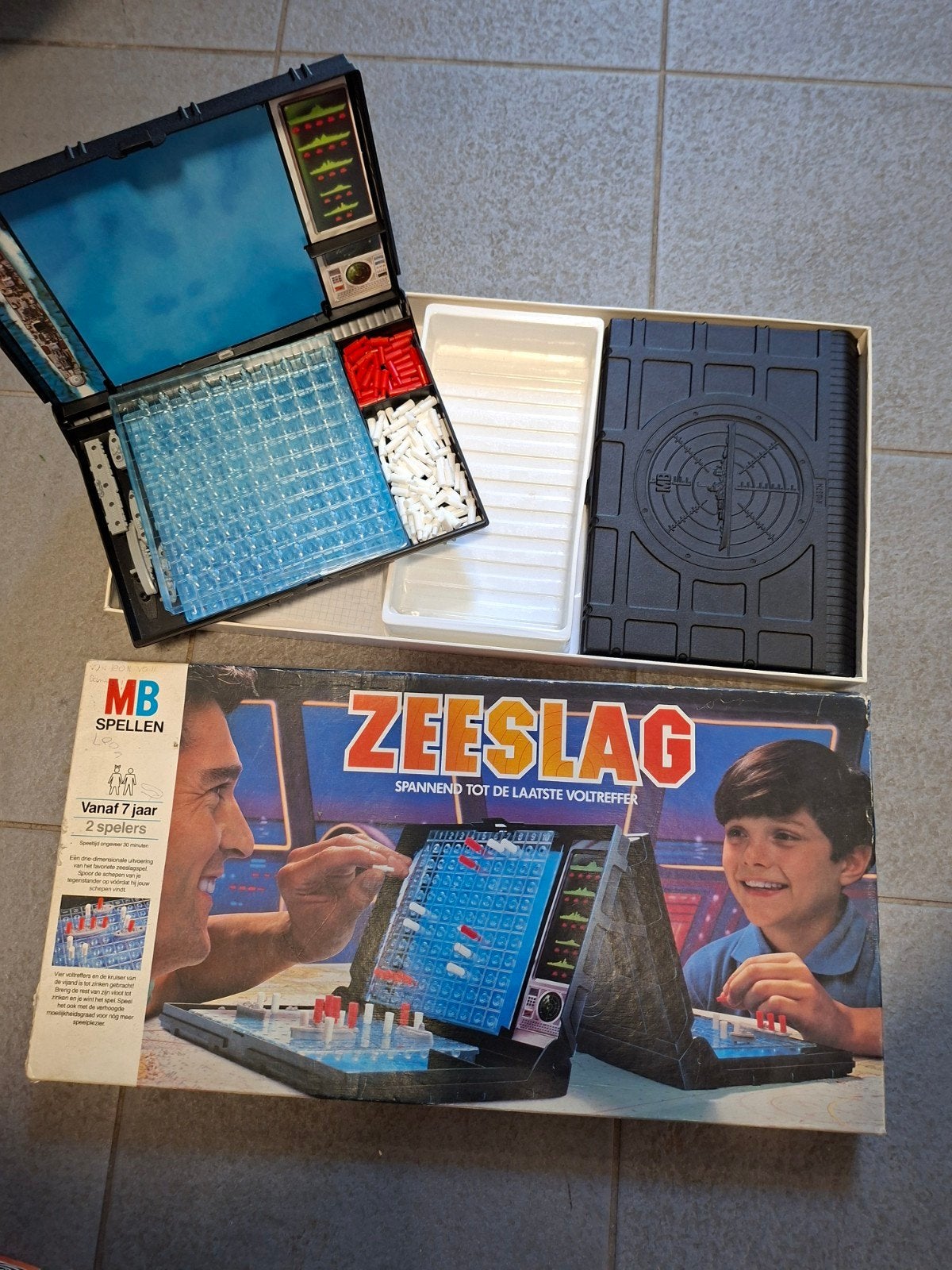 MB Spellen Zeeslag - Gebruikt, maar compleet, Een of twee spelers, Ophalen of Verzenden, Gebruikt