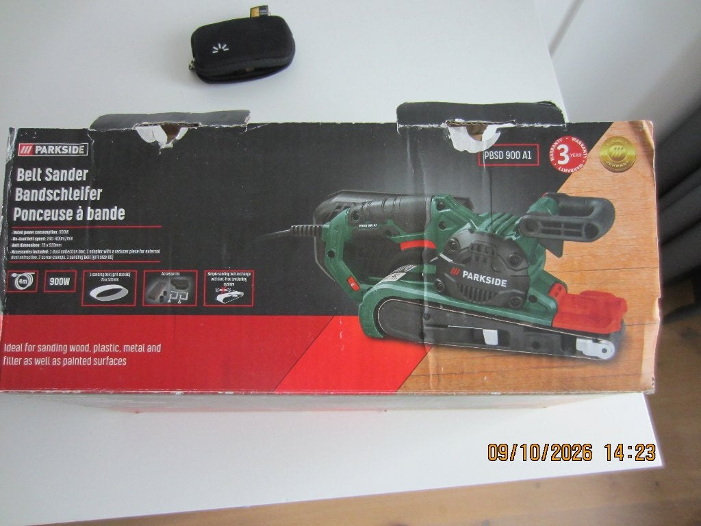 Vlakbandschuur machine., Ophalen, Minder dan 30 mm, Gebruikt, 600 tot 1200 watt