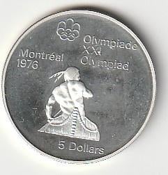 5  dollars  1974  Canada. km. 92   proof/unc, Ophalen of Verzenden, Noord-Amerika, Losse munt, Zilver