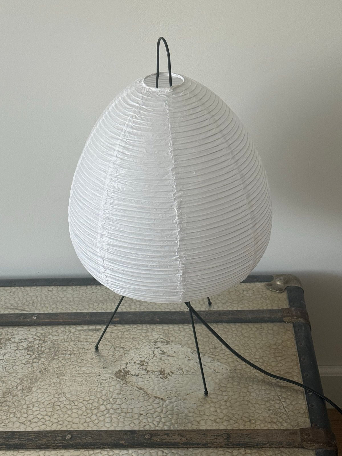 Witte papieren tafellamp - Modern design, Ophalen, Overige merken, Textiel, Wit