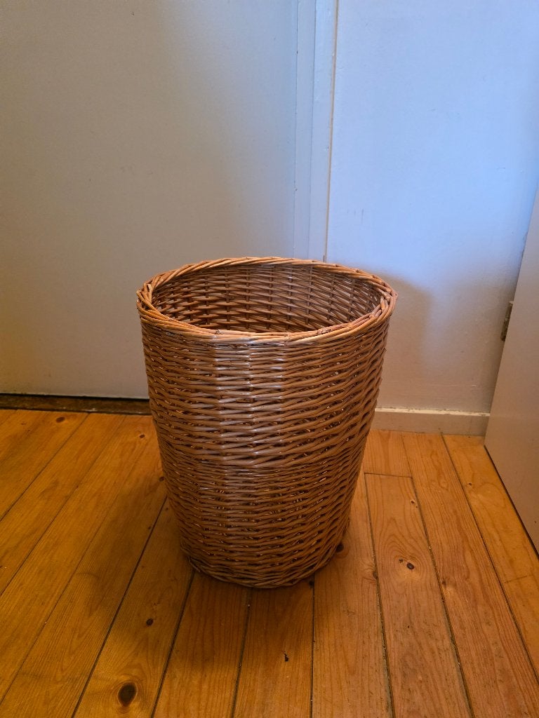 retro rieten mand / prullenmand, Ophalen of Verzenden, Zo goed als nieuw
