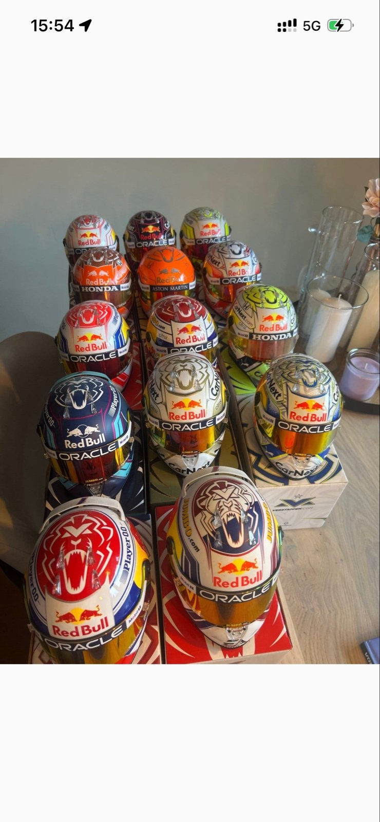 Red Bull Racing F1 Helm Collectie 1:2 - Max Verstappen, Verzamelen, Ophalen of Verzenden, Zo goed als nieuw, Formule 1