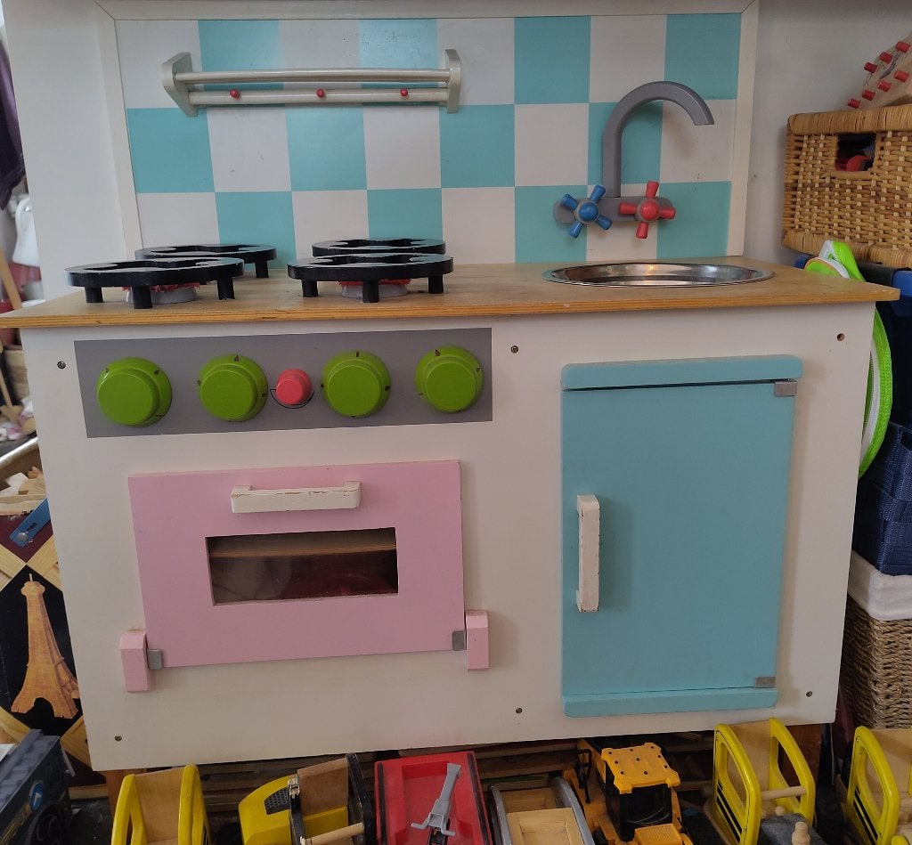 Heel leuk keukentje met veel accessoires, Ophalen, Gebruikt, Hout, Speelkeuken