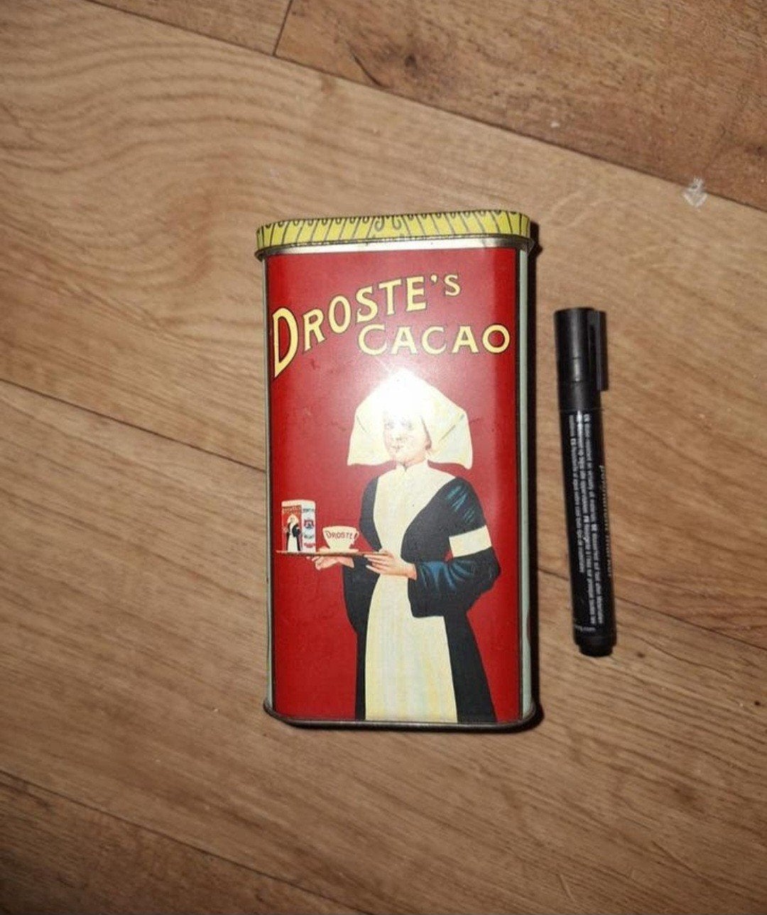 Vintage Droste Cacao Blik -  Verzamelobject, Ophalen of Verzenden, Gebruikt, Overige, Droste