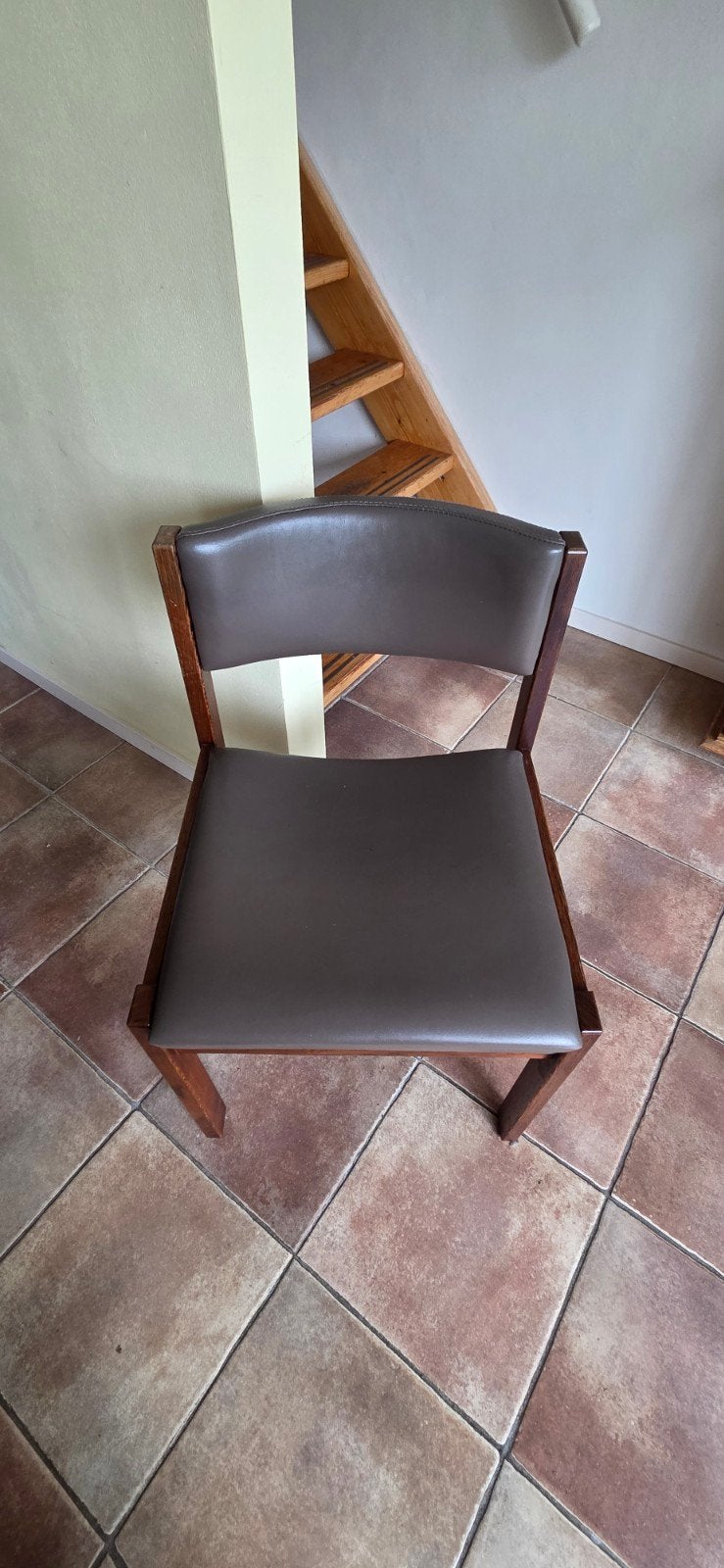 Afrikaans Wenge Houten Eettafel met Bijpassende Stoelen, Ophalen, Gebruikt, 50 tot 100 cm, Overige vormen