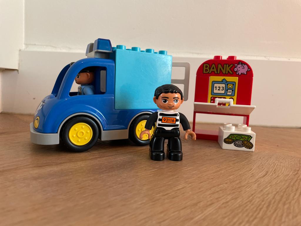 Duplo 10809 Politiepatrouille - Compleet, Gebruikt, Overige thema's, Ophalen of Verzenden, Compleet