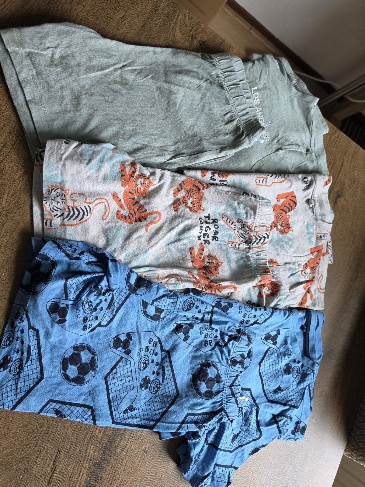 Set van 3 Jongens Pyjama set - Diverse Prints, Ophalen, Gebruikt, C&A, Jongen