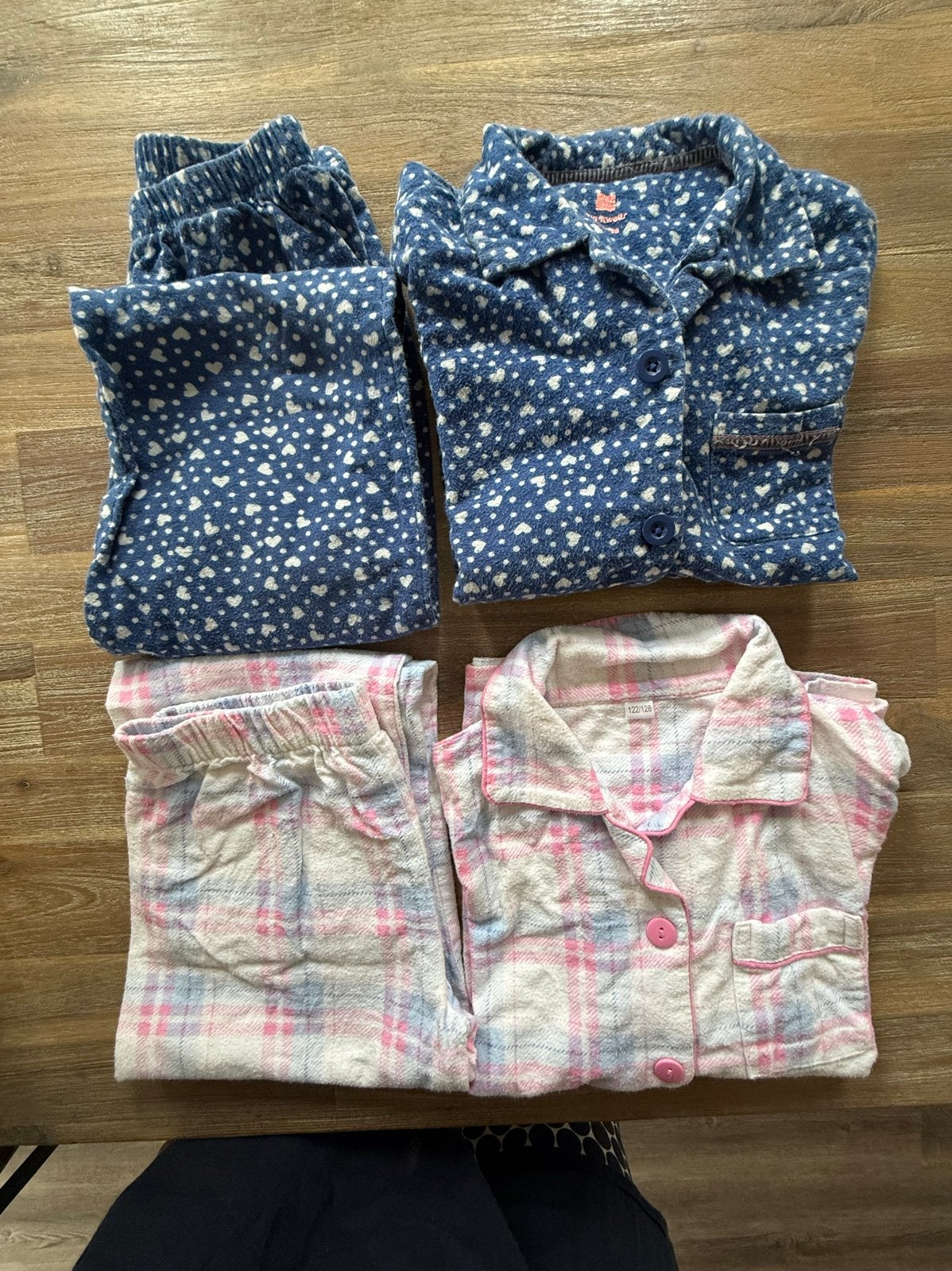HEMA Flanellen Pyjama Setje 122/128 Katoen Lange Mouw & Pijp, Ophalen of Verzenden, Gebruikt, Jongen of Meisje, Nacht- of Onderkleding