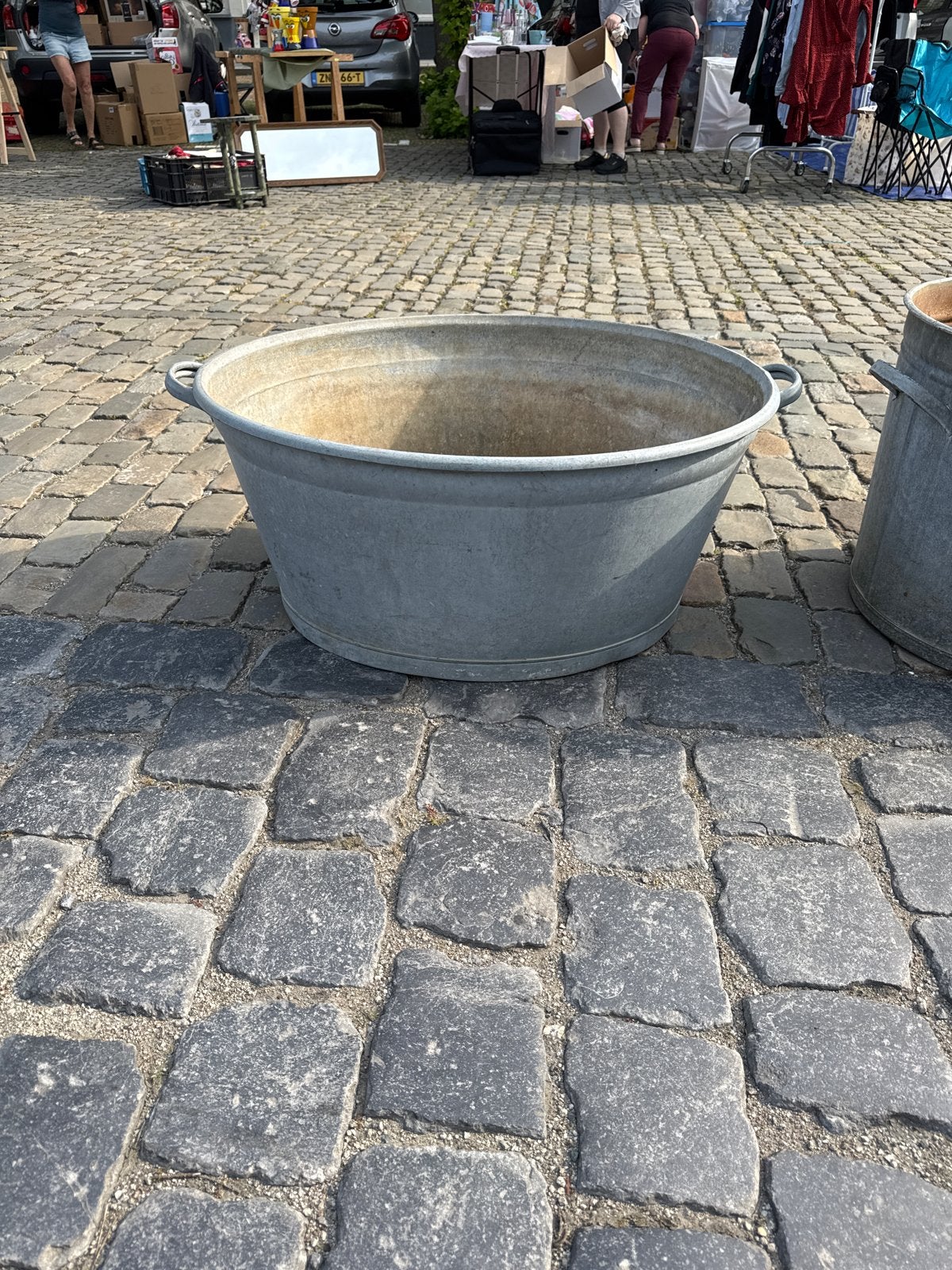 Grote Zinken Kuip - Vintage Wasbak of Decoratie, Ophalen