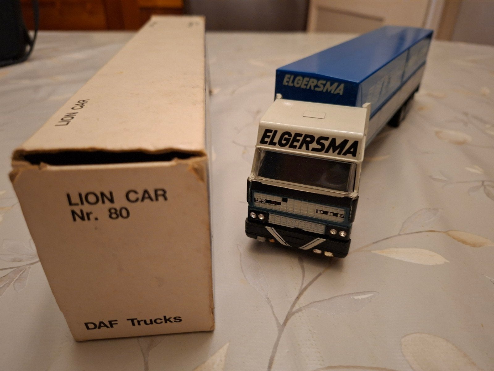 Lion Car DAF Trucks Elgersma Transport schaalmodel, Ophalen of Verzenden, Gebruikt, Overige merken