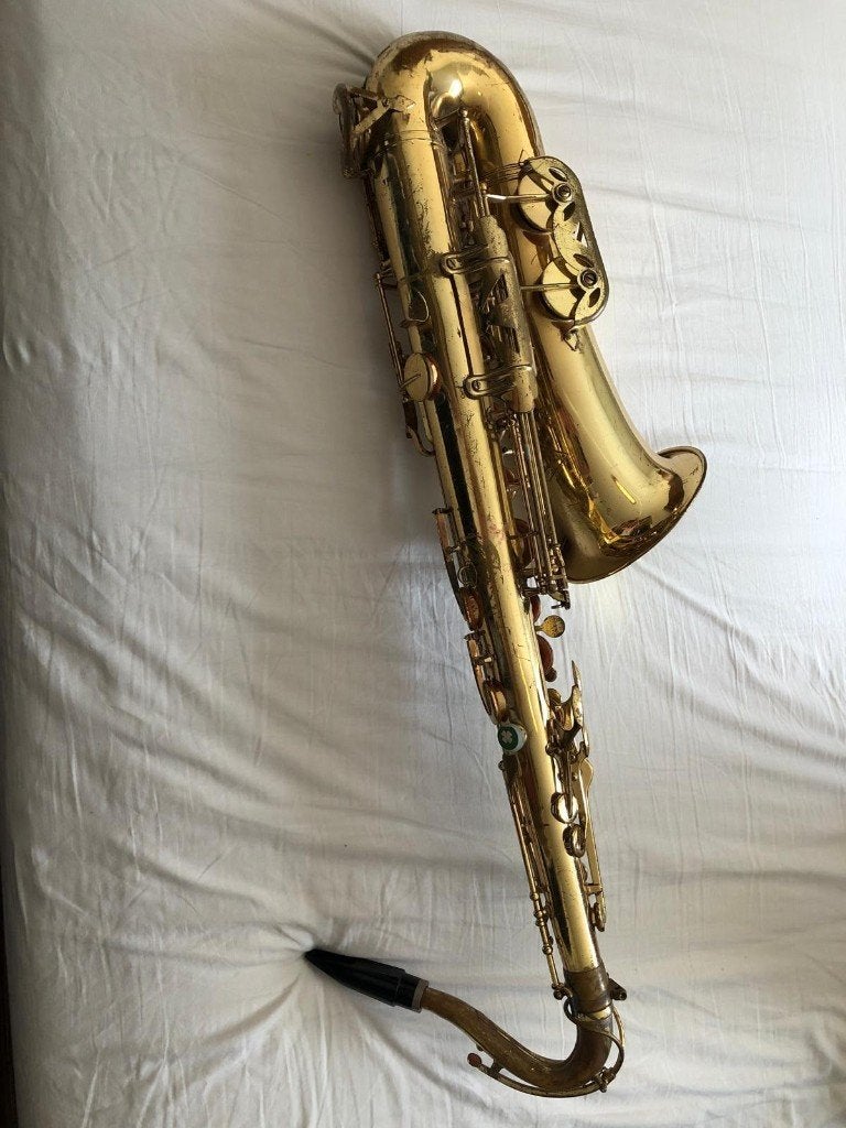 Tenor saxofoon ter overname, mondstuk Julias Keil wert, Ophalen of Verzenden, Gebruikt, Tenor