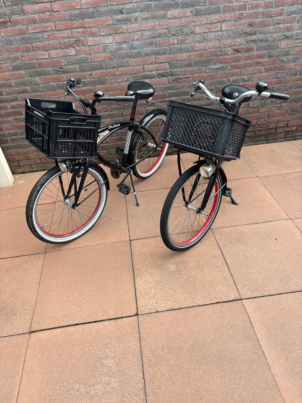 Stoere 24 inch Cortina Cruiser (2x)met voordrager en krat., Terugtraprem, Versnellingen, Ophalen of Verzenden, Gebruikt