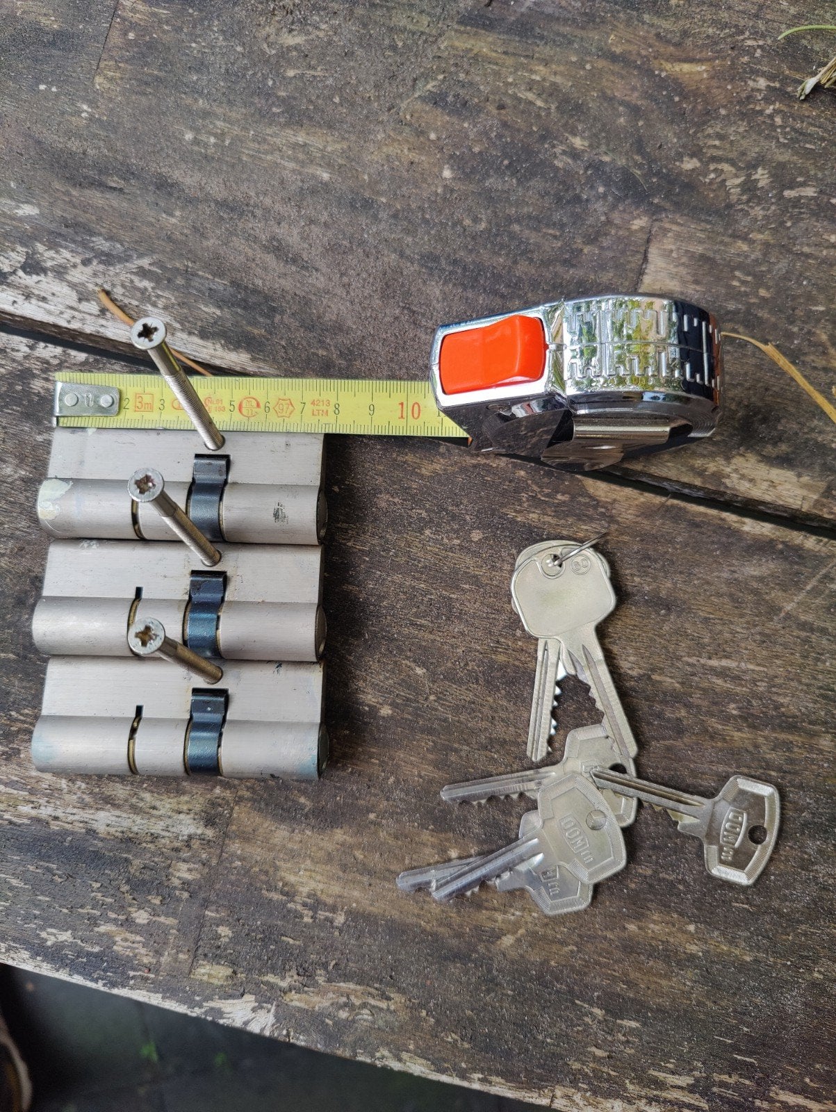 3 gelijksluitende cylinders 45-30, Doe-het-zelf en Verbouw, Ophalen of Verzenden, Gebruikt, Slot