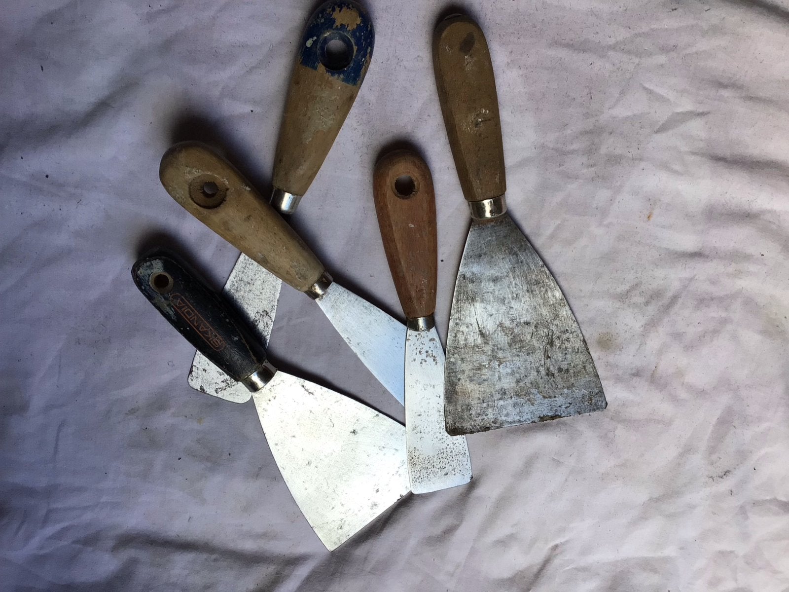 Diverse beitels en plamuurmessen - Gebruikt ophalen, Doe-het-zelf en Verbouw, Ophalen of Verzenden, Gebruikt, Beitel