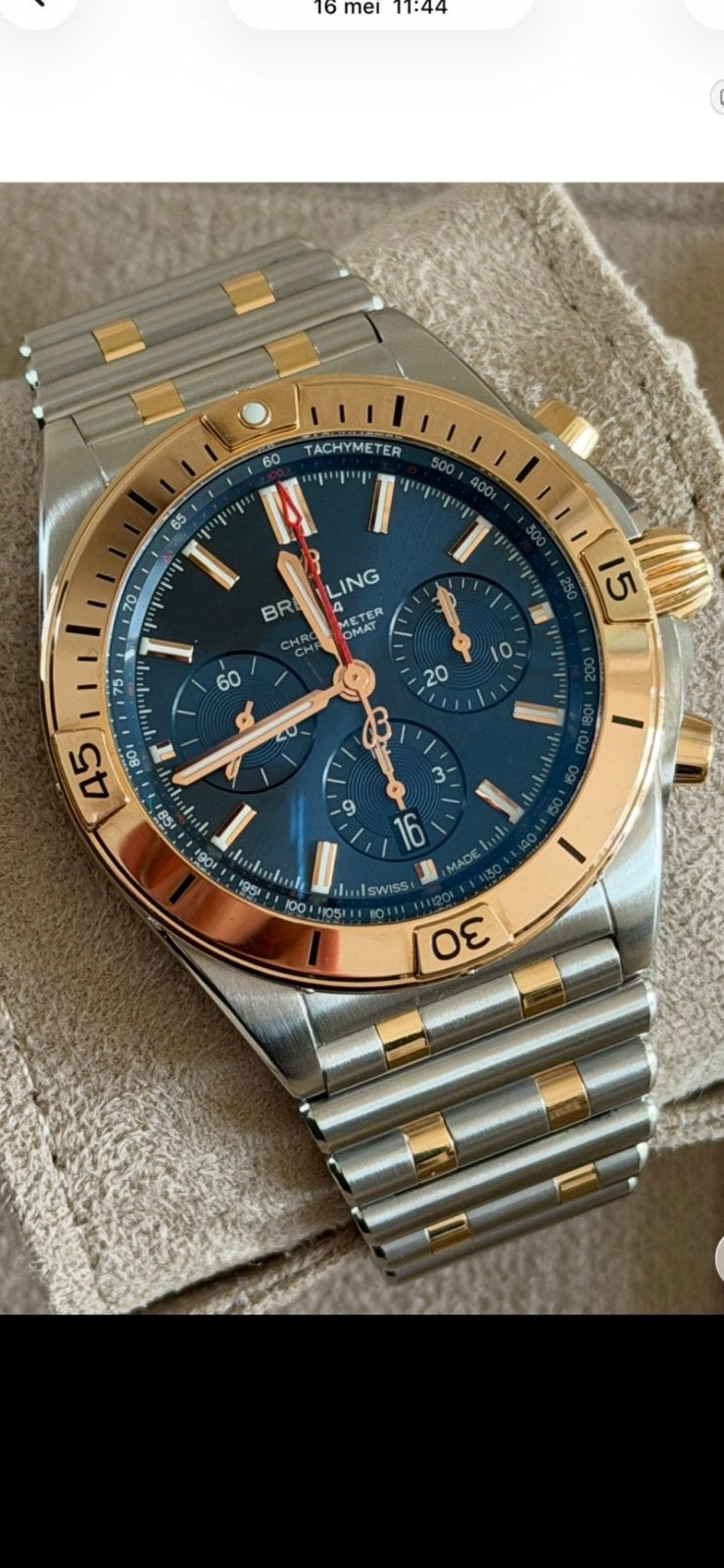 Breitling Chronomat Staal/Rose Goud - Full Set, Garantie tot, Staal, Staal, Breitling, Polshorloge
