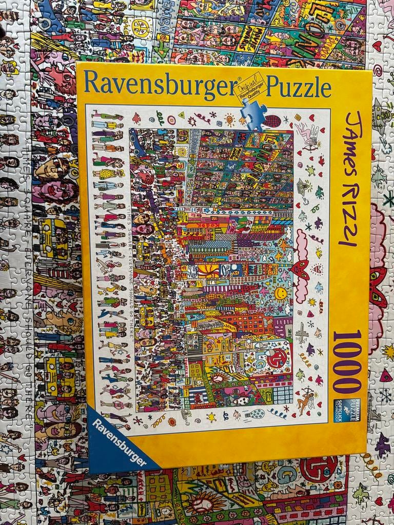 Ravensburger James Rizzi Puzzel 1000 stukjes - Compleet, Ophalen of Verzenden, 500 t/m 1500 stukjes, Zo goed als nieuw, Legpuzzel