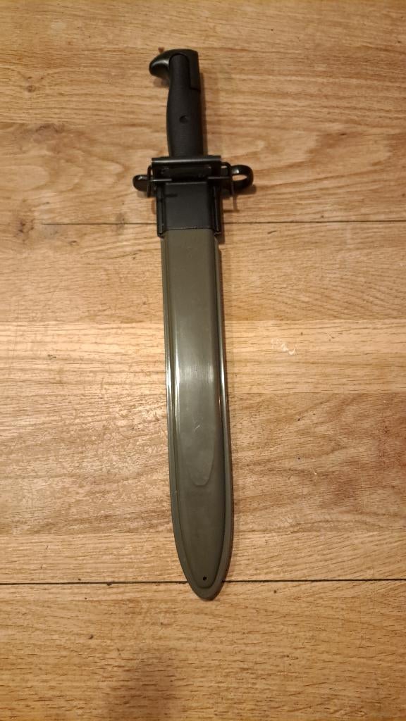 WWII US Bajonet M1 met Scabbard, Verzenden, Landmacht, Amerika, Mes of Dolk