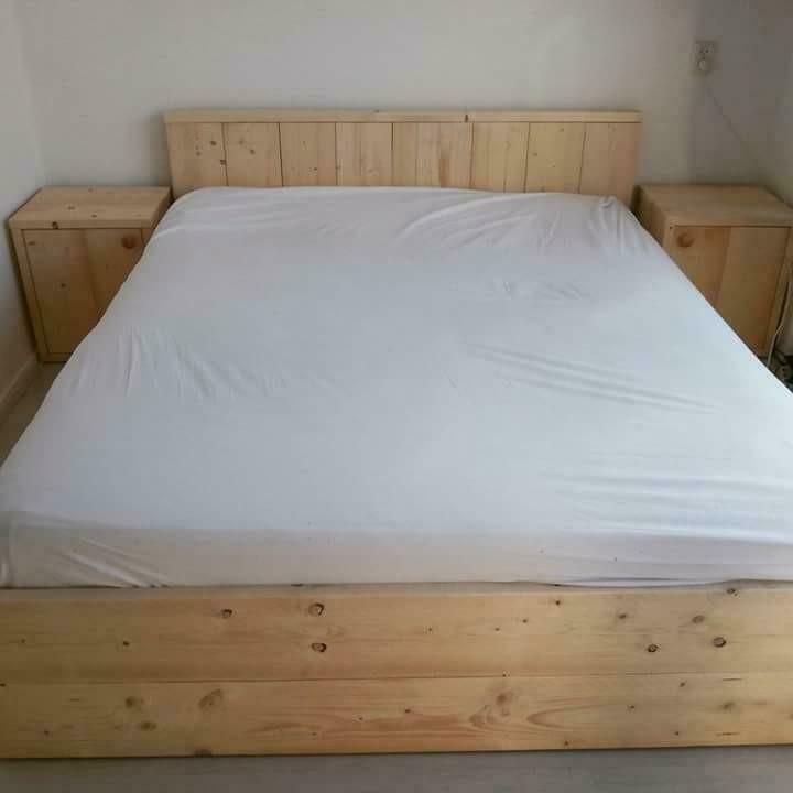 Nieuw Bed steigerhout, Ophalen, Steigerhout, 200 cm, 160 cm