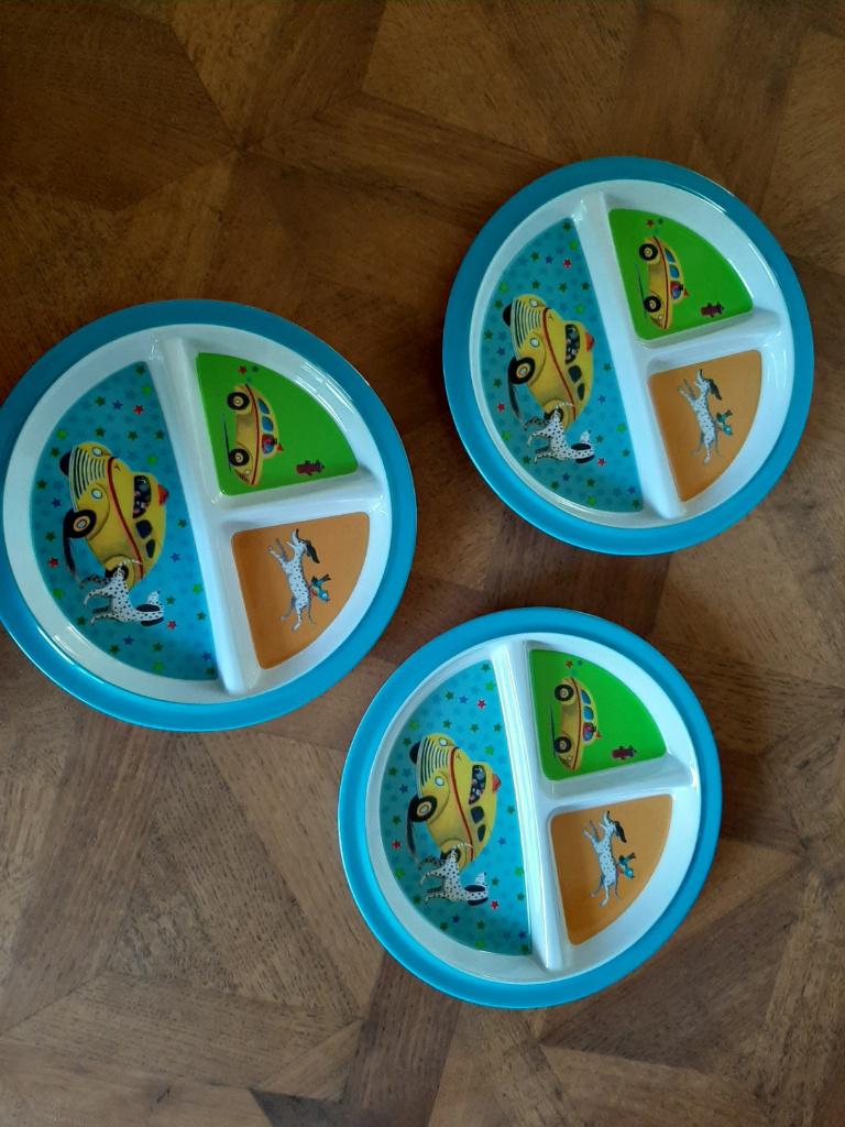 Kinder bord Diner bord met 3 vakken, Ophalen of Verzenden, Zo goed als nieuw, Bord(en), Overige stijlen