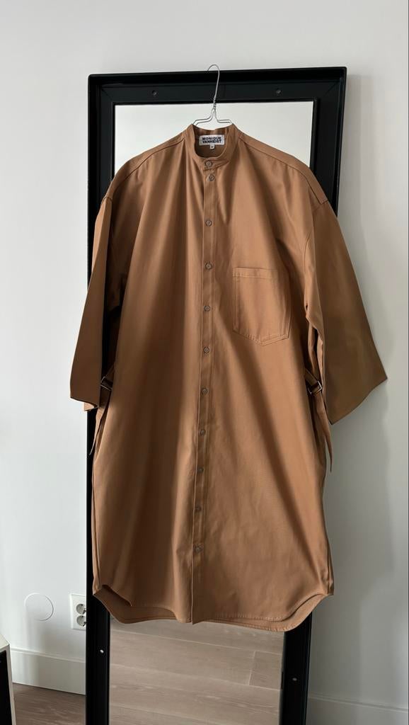 Monique van Heist artist Coat - Maat M - 1x Gedragen, Maat 38/40 (M), Beige, Ophalen of Verzenden, Gedragen