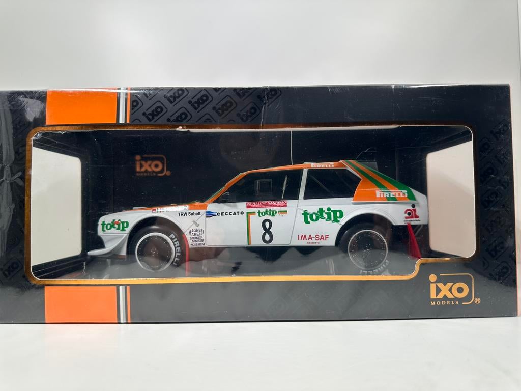 IXO LANCIA DELTA S4 RALLY SANREMO 1986 #8 CERRATO 1:18 NIEUW, Ophalen of Verzenden, Nieuw, Auto, Overige merken