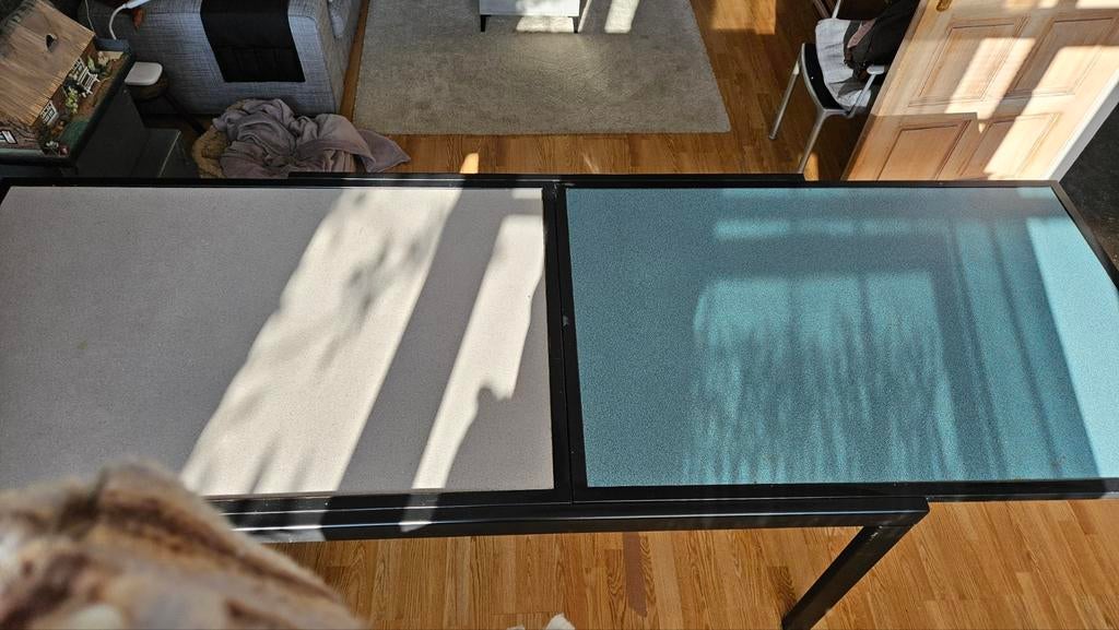 eettafel uitschuifbaar, Huis en Inrichting, Tafels | Salontafels, Ophalen, Gebruikt, 50 tot 100 cm, 75 cm of meer