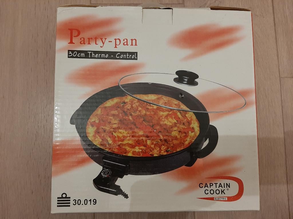 Elektrische Partypan Party-pan Captain Cook 30 cm NIEUW, Huis en Inrichting, Keuken | Potten en Pannen, Ophalen, Nieuw, Overige materialen