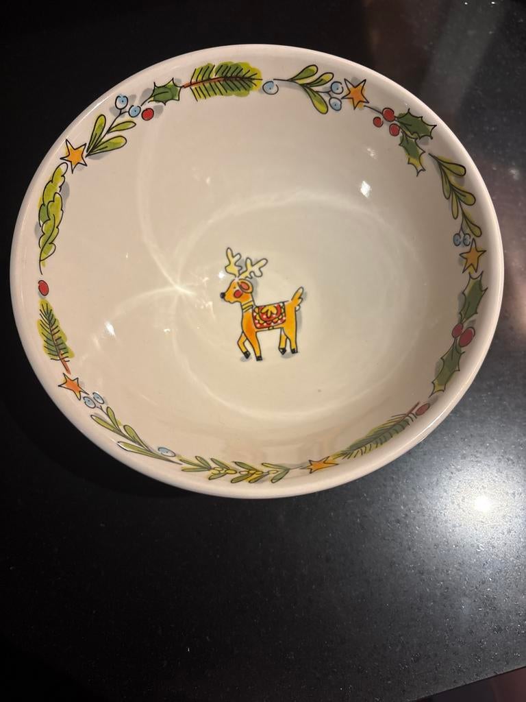 Blond Amsterdam Kerstschaal - Nieuwstaat!, Porselein of Keramiek, Schaal, Rond, Ophalen of Verzenden