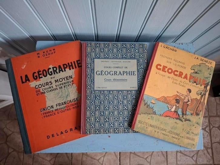 Oude Franse Aardrijkskunde Atlassen schoolboeken, Gelezen, Diverse, Overige atlassen, Frankrijk