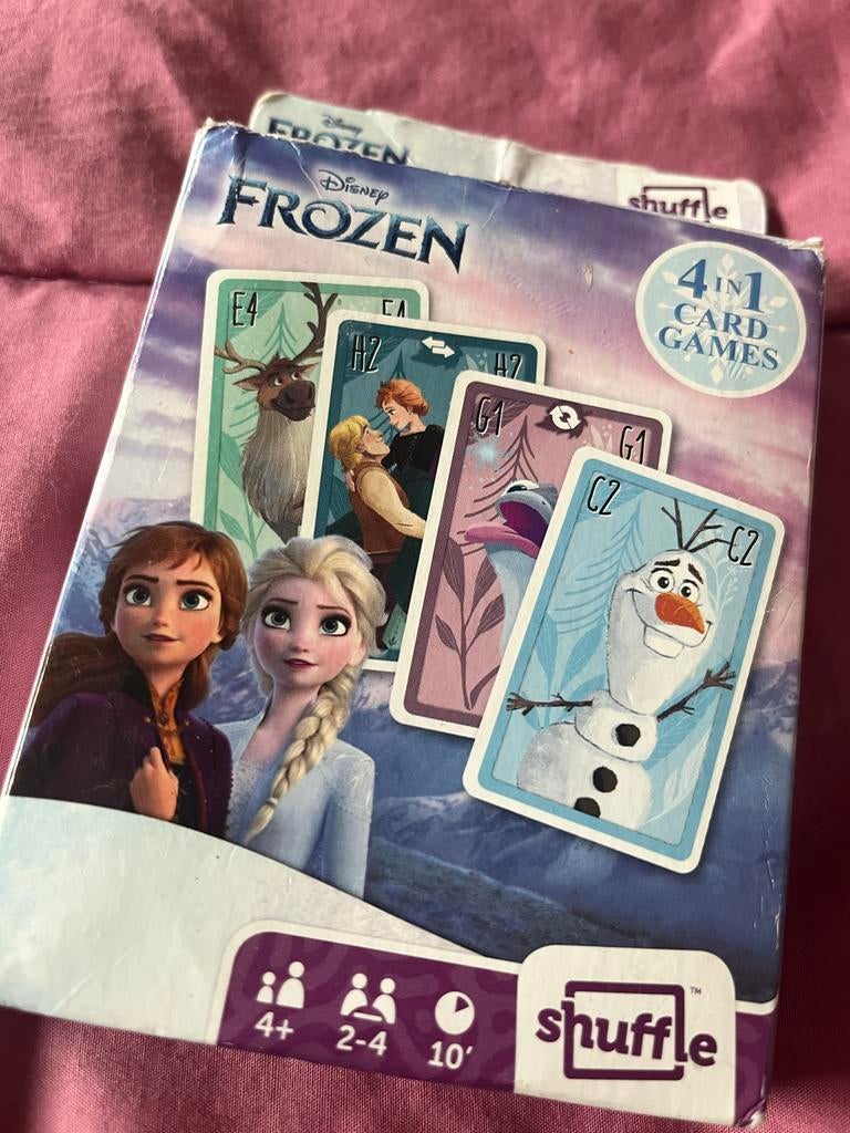Frozen 4 in 1 Kaartspellen, Een of twee spelers, Ophalen of Verzenden, Gebruikt