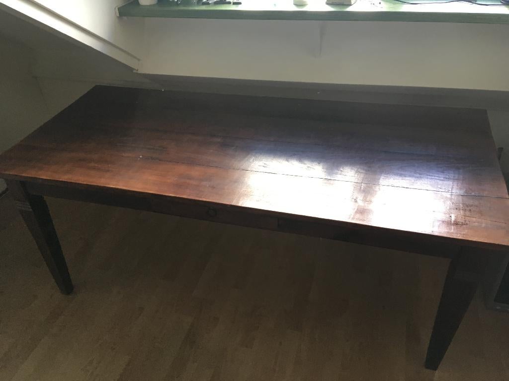 Indonesich teak hout eettafel, Huis en Inrichting, Tafels | Eettafels, Ophalen, Gebruikt, 50 tot 100 cm, Landelijk