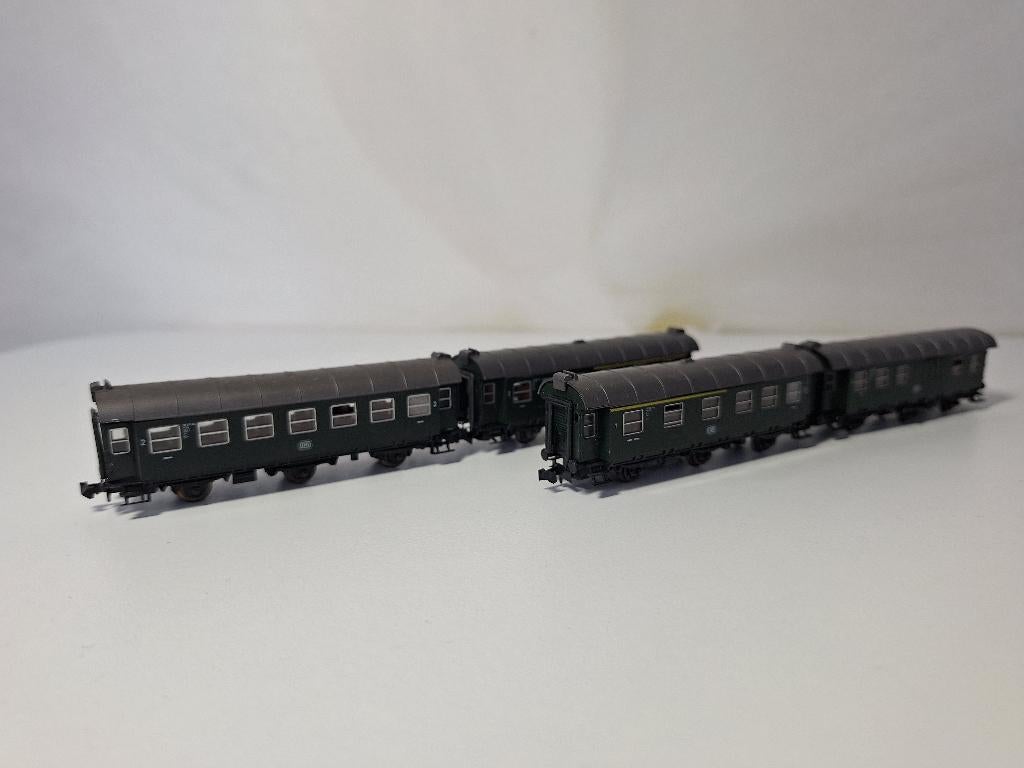 Set 4x Roco Umbauwagen DB 3-assig Set 2, Gebruikt, Gelijkstroom, Wagon, Ophalen of Verzenden