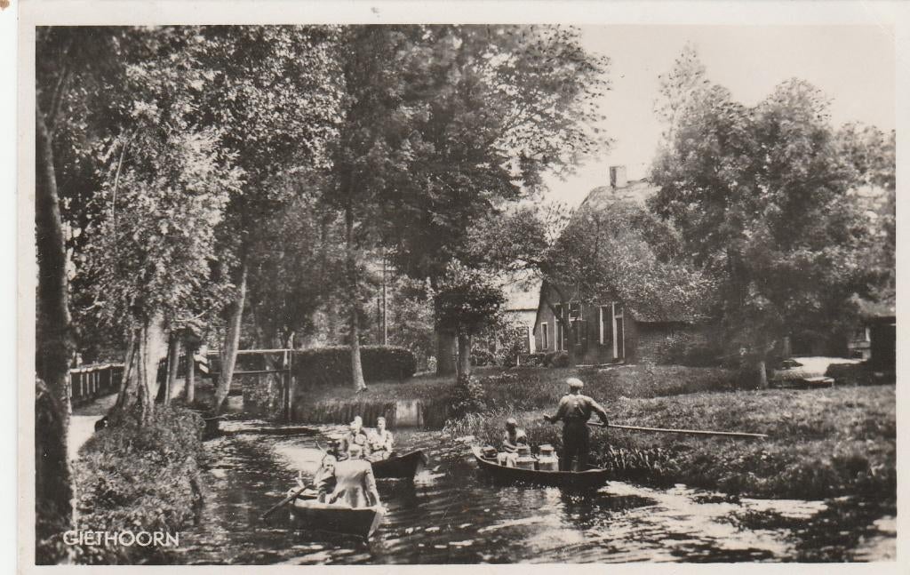 giethoorn- punters, Ophalen of Verzenden, 1940 tot 1960, Overijssel