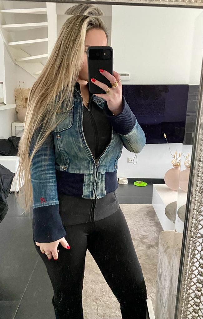 Prachtig Replay denim jeans Dames jacket mt XS 36 like New, Ophalen of Verzenden, Zo goed als nieuw, Maat 34 (XS) of kleiner, Blauw