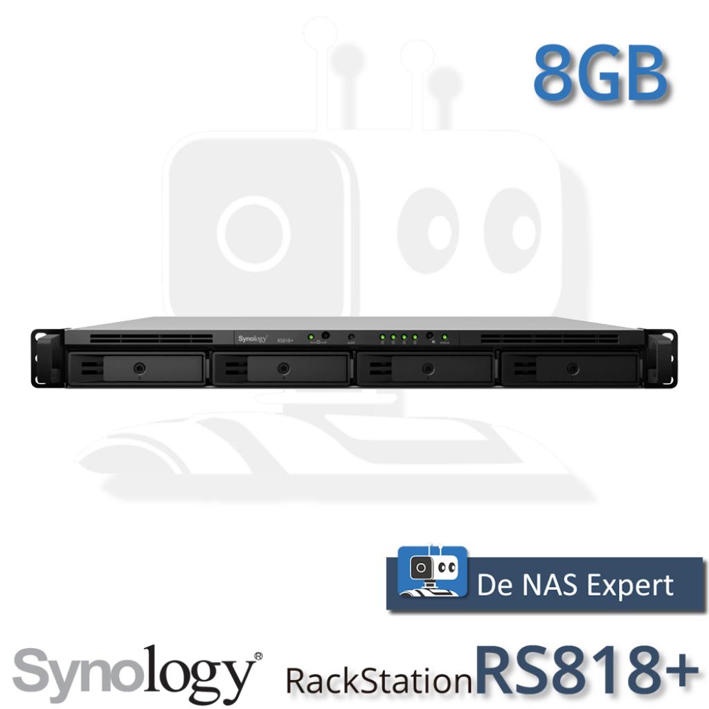 NAS Synology RackStation RS818+ 16GB ram refurbished, Computers en Software, NAS, Info@synology.com, Synology, Ophalen of Verzenden