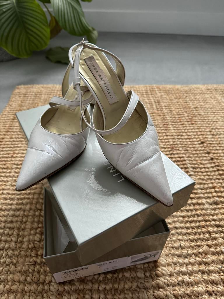 Trouwschoenen maat 37, Ophalen, Gedragen, Wit, Schoenen