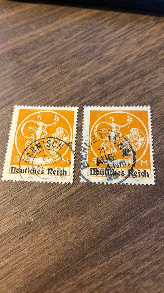Duitse Rijk gestempeld 136 I en II, Postzegels en Munten, Ophalen of Verzenden, Duitse Keizerrijk