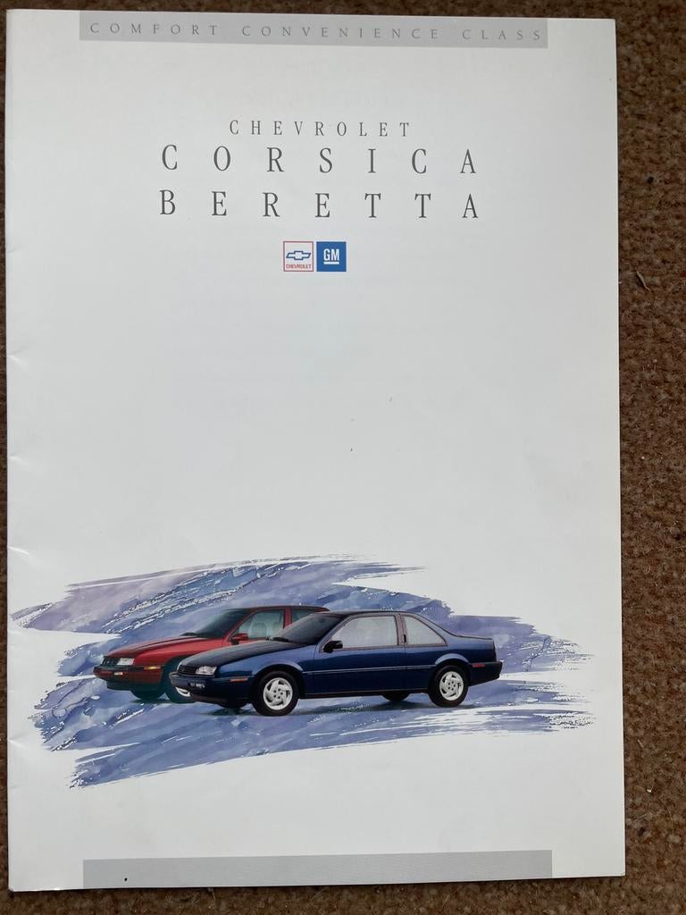 Folder Chevrolet Corsica, Ophalen of Verzenden, Zo goed als nieuw, Chevrolet
