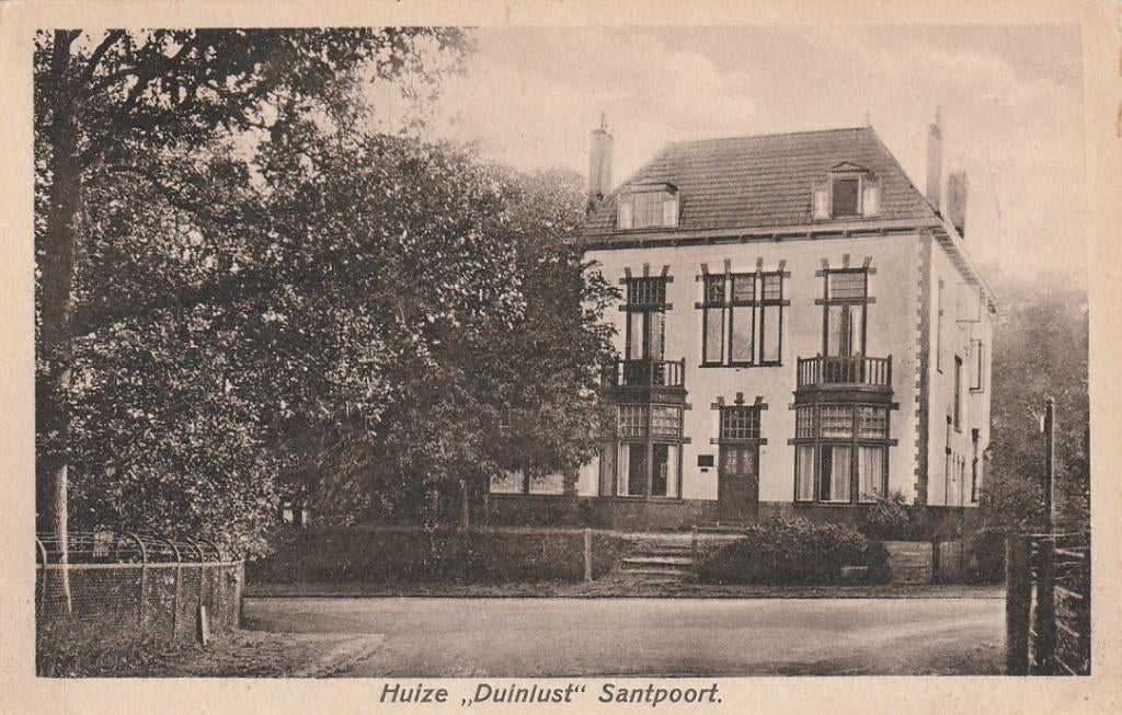 Santpoort Bij Bloemendaal huize Duinlust 1933, Ophalen of Verzenden, 1920 tot 1940, Gelopen, Noord-Holland