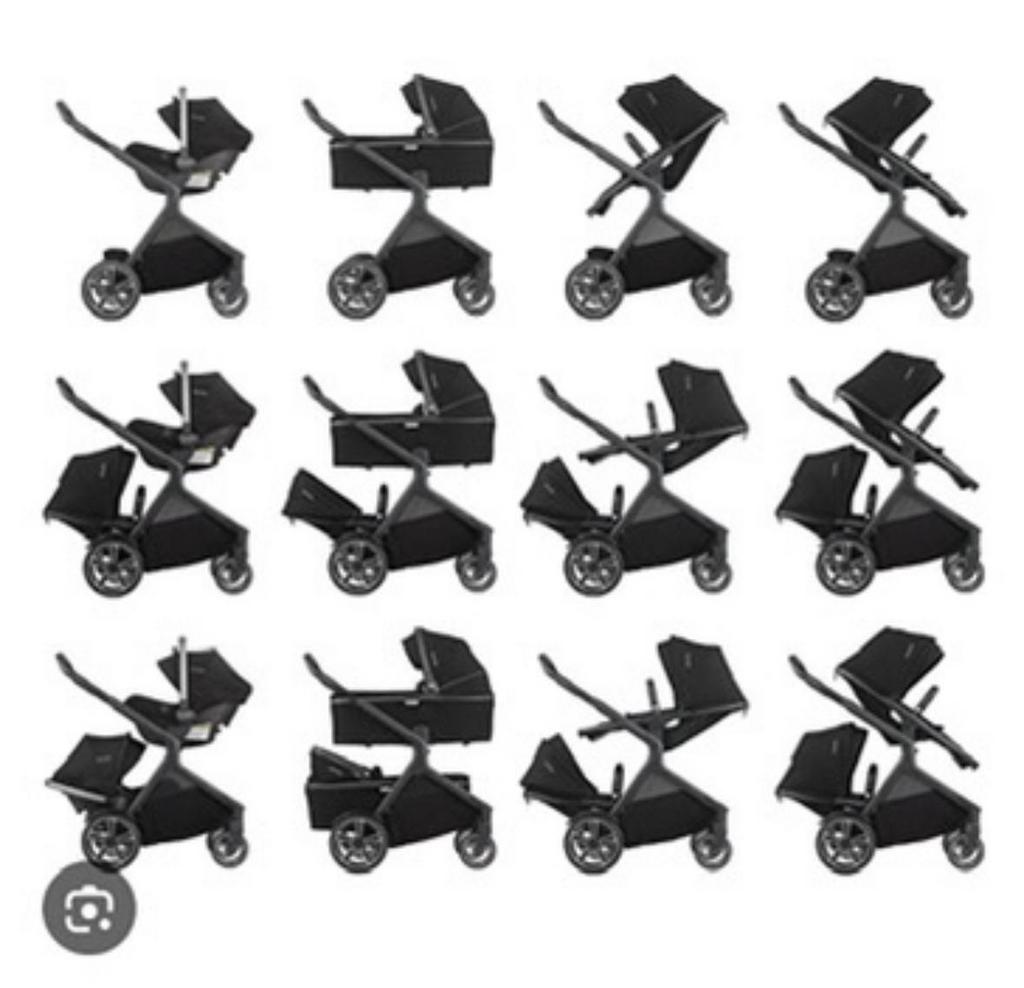 Nuna demi-grow riveted, Zo goed als nieuw, Combiwagen, Verstelbare duwstang, Ophalen